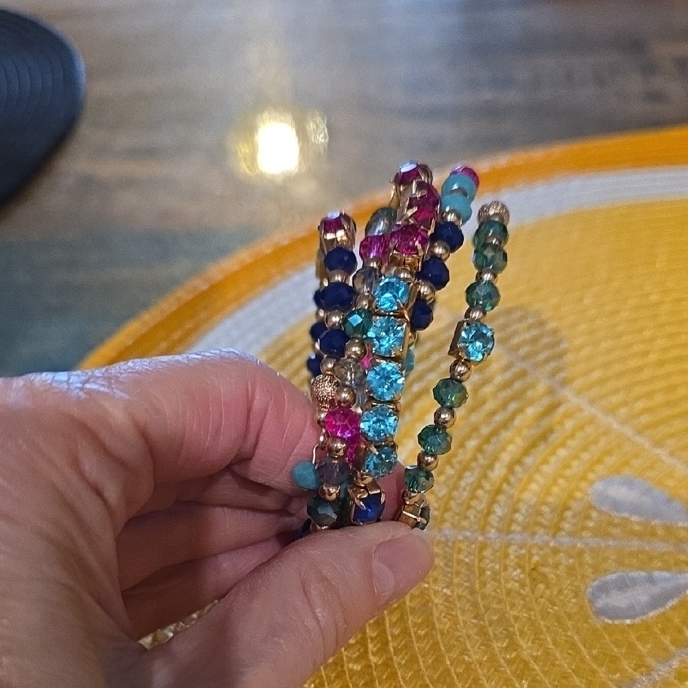 Colorful Spiral Beaded Bracelets‎